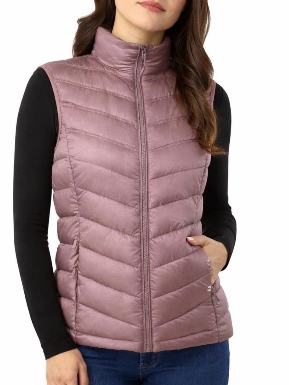 32 degree Heat puffer vest, mauve, size XXL